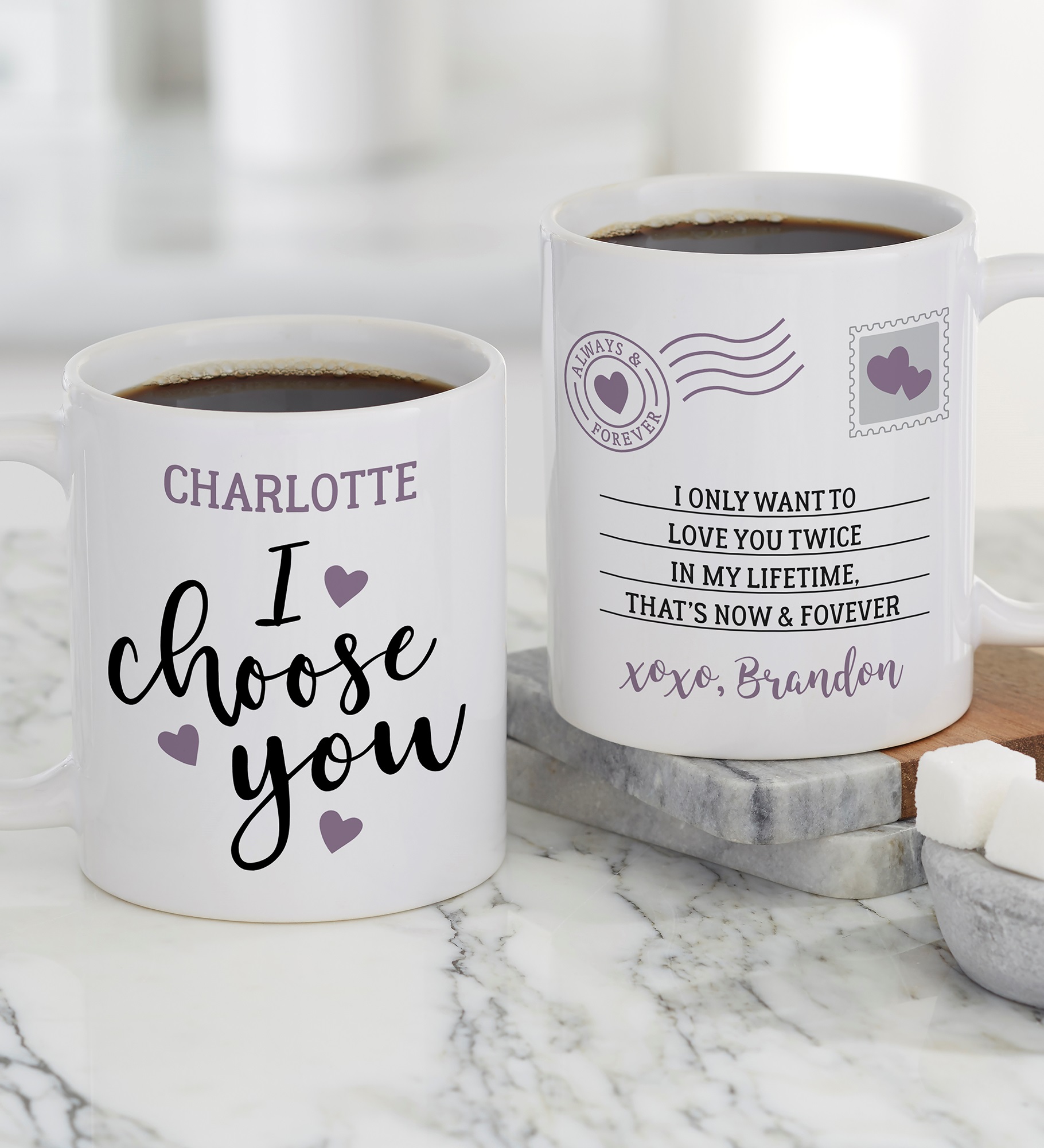 I Choose You Personalized Valentine's Day Coffee Mugs